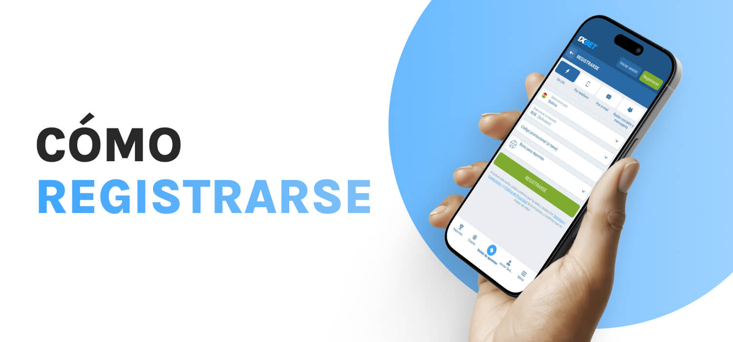 Cómo registrarse en el casino 1xbet
