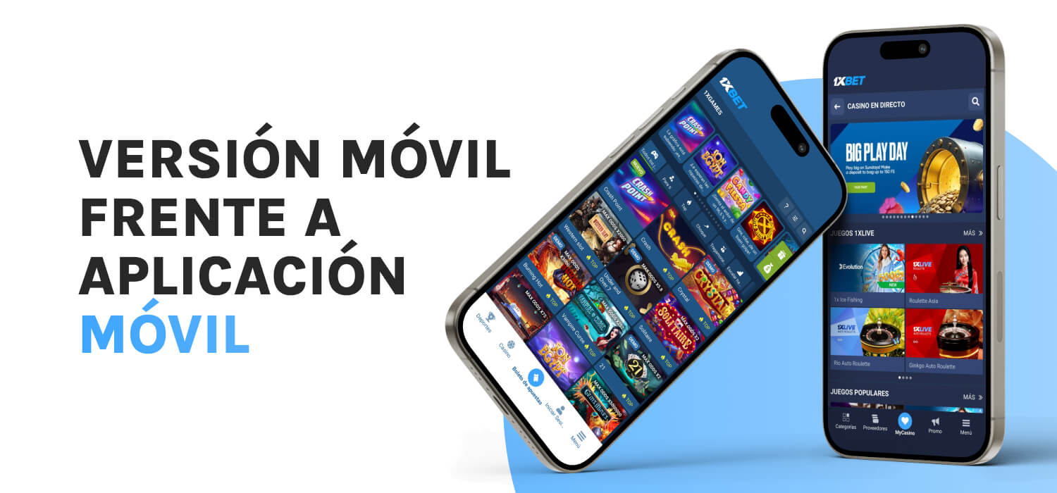 Versión móvil frente a aplicación móvil